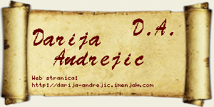 Darija Andrejić vizit kartica